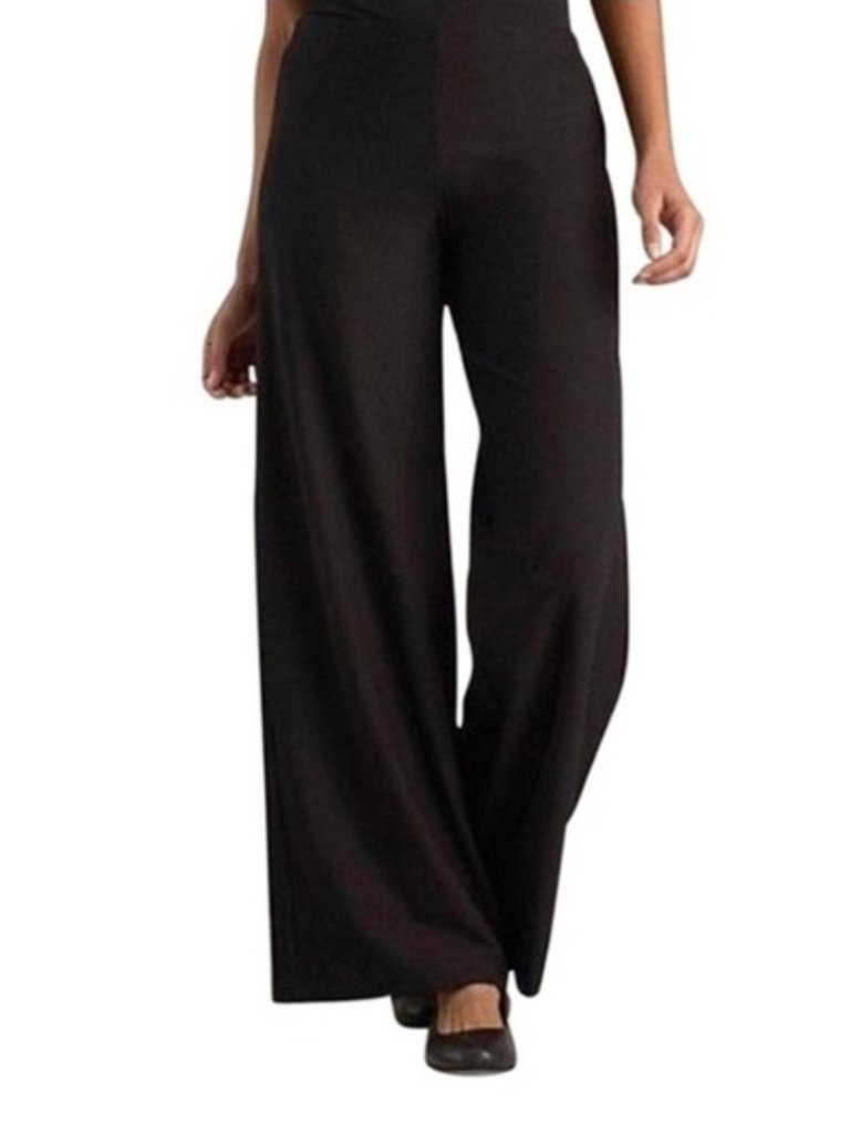 Eileen Fisher Wool Blend Wide Leg Cuff Trouser Pants In Charcoal Melange Size Xl